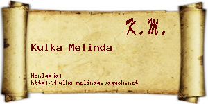 Kulka Melinda névjegykártya